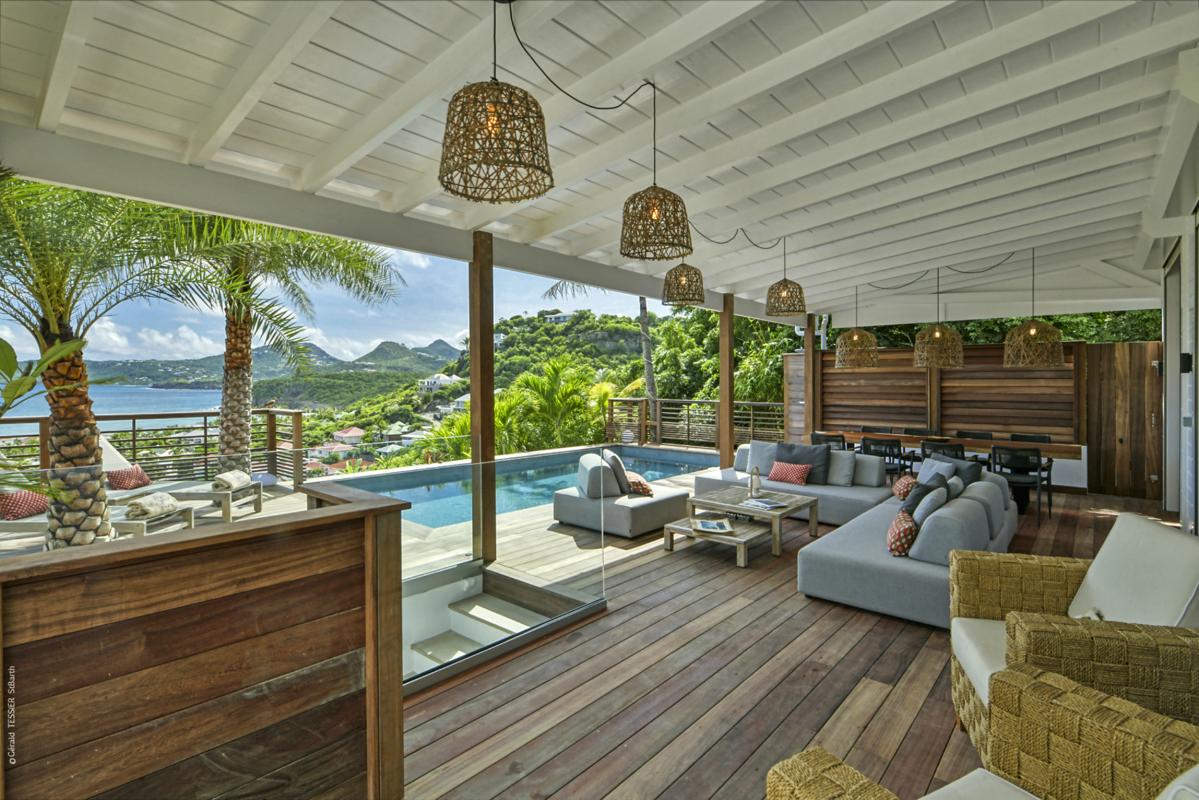 Location villa Anse des Cayes Saint Barthélémy_ Terrasse - 5